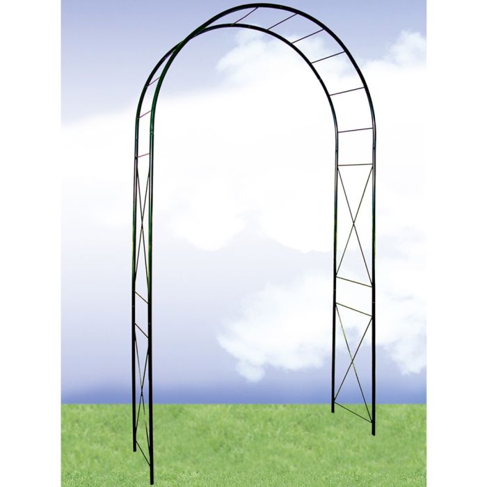 Arche double avec dcor losange, tuteurs pour rosiers et plantes grimpantes  Meilland Richardier