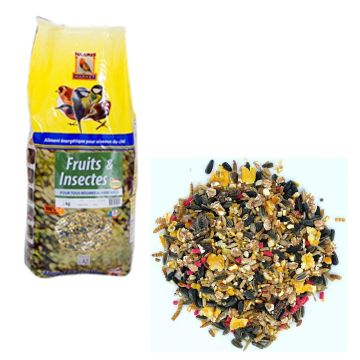 Mélange Fruits et Insectes, nourritures pour animaux du jardin