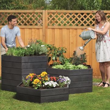 Kit de 2 carrés potager Ergo avec extension