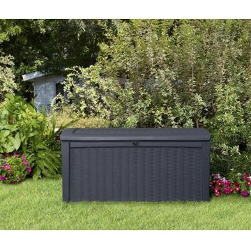 Coffre de jardin résine Rio 416L Gris anthracite