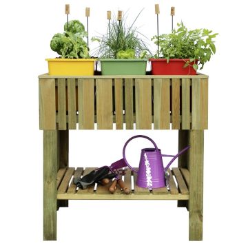 Carré potager Vertikal surélevé (6 bacs plastiques en couleur) Carré potager Vertikal surélevé (6 bacs plastiques en couleur)