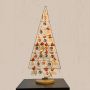 Sapin de noel en métal doré