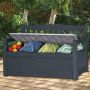 Coffre - banc de jardin résine Bogota 265L Gris anthracite