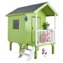 Maisonnette KANGOUROU plus peint en vert