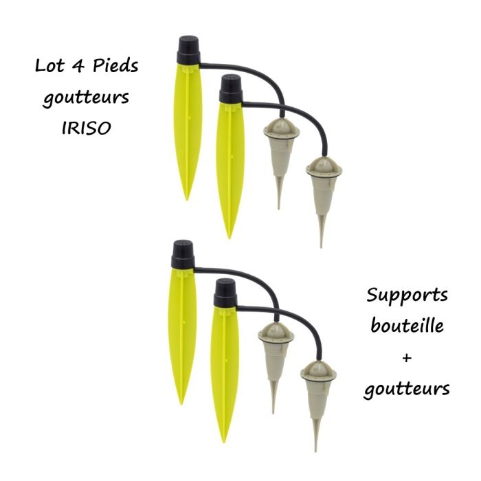 Lot 4 pieds goutteurs IRISO ® détails