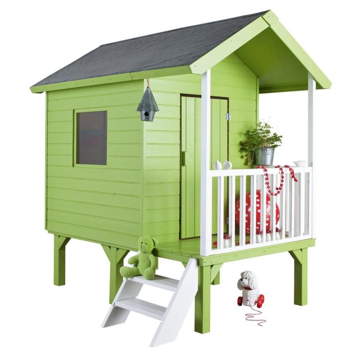 Maisonnette KANGOUROU plus peint en vert